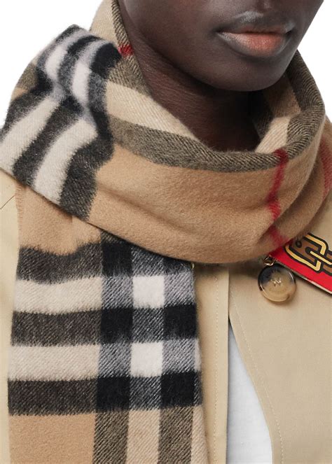 burberry giant check metallic cashmere scarf|original Burberry cashmere scarf.